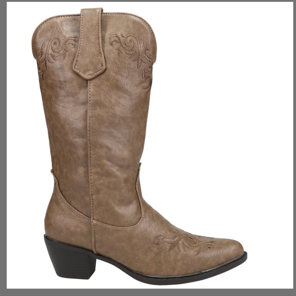~ROPER Womens Brooklyn Round Toe Casual Boots Mid Calf Low Heel 1-2" -9